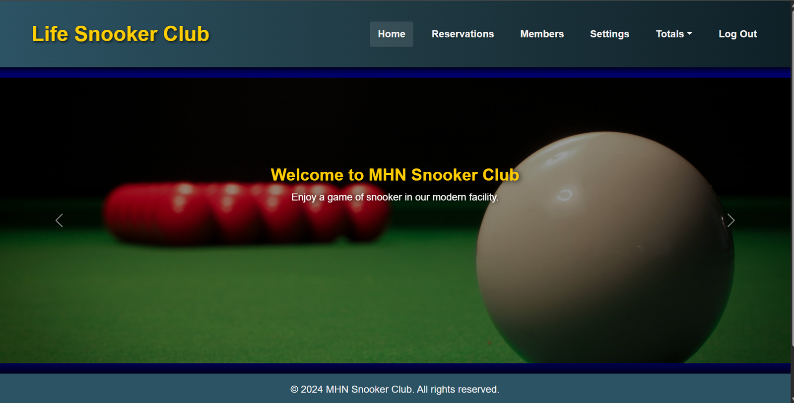 Snooker Club Database